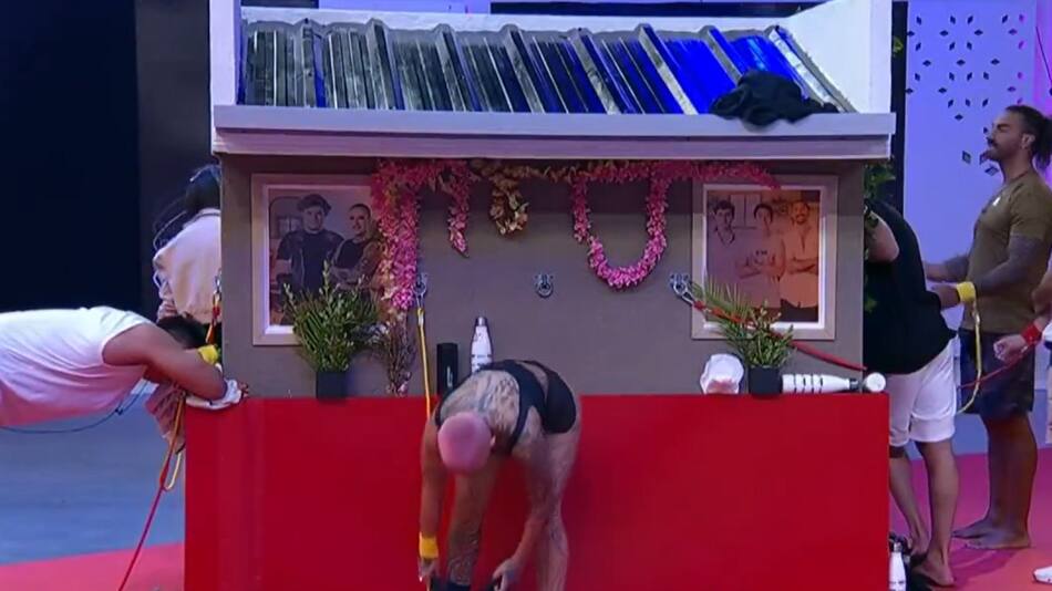 Furia no contuvo las ganas de orinar e hizo pis en el piso en la prueba por la casa. Foto: Telefe.