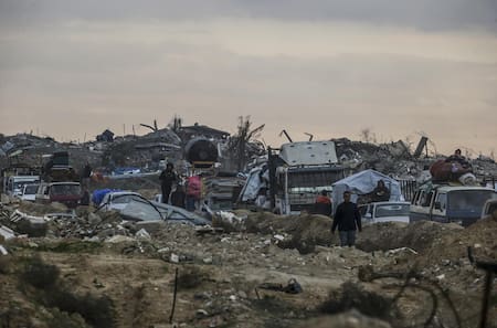 Palestinos en la Franja de Gaza. Foto: EFE (Mohamed Saber)