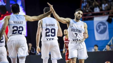 Triunfo de la Selección argentina de básquet ante Canadá. Foto: @cabboficia.