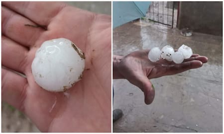 El granizo llegó a Buenos Aires. Foto: X @METRArgentina.