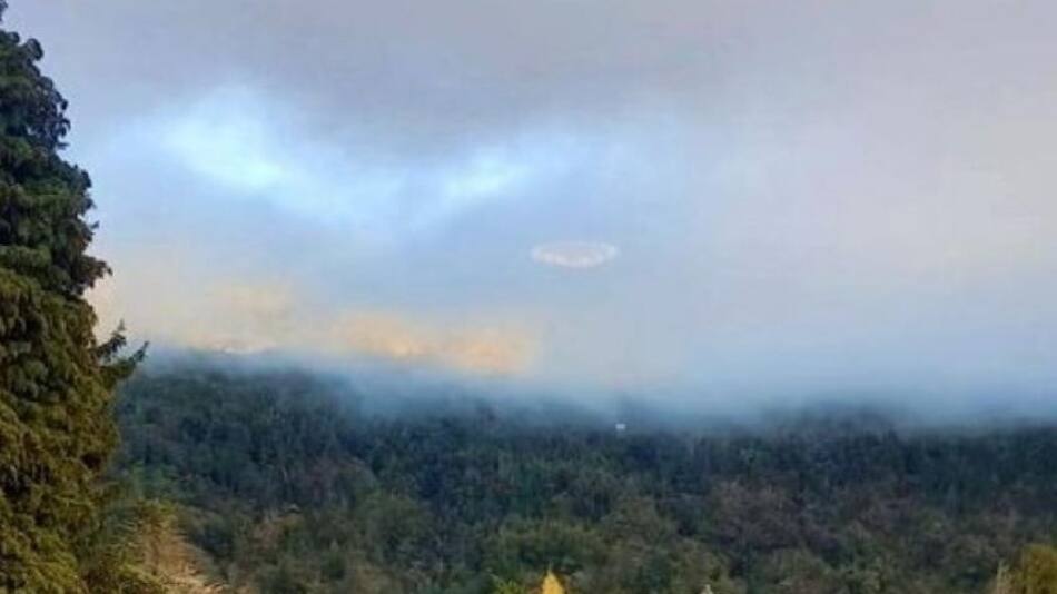 Foto de supuesto ovni capturado en San Martín de los Andes. Foto: NA.