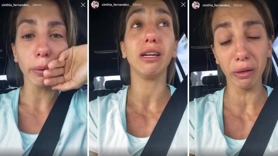 Cinthia Fernández llora tras el robo de su billetera, dólares y documentos, Instagram