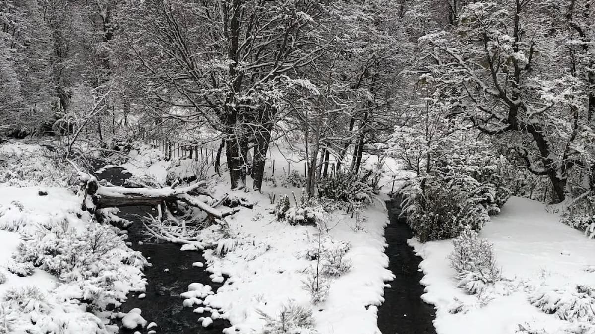 El sorprendente arroyo patagónico que une dos océanos. Foto NA