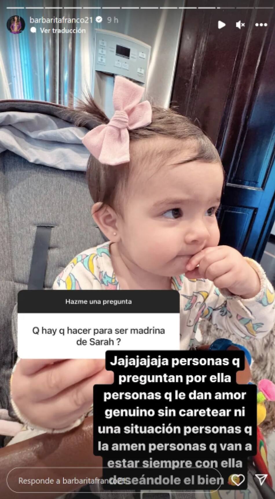 Barby Franco le respondió a sus seguidores. Foto: Captura de pantalla.
