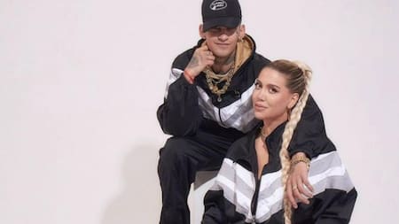 Wanda Nara y L-Gante luciendo su marca de ropa deportiva. Foto: Instagram/wanda.sport