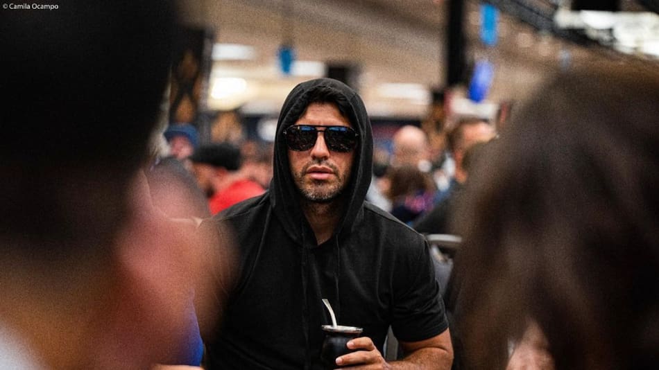 El Kun Agüero, presente en el Mundial de Póker. Foto: Instagram @kunaguero.