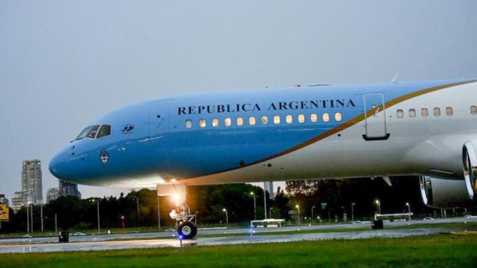 Nuevo avión presidencial en la Argentina. Foto: NA.