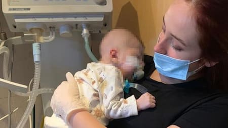 Gio, el bebé de tres meses al cual le dieron fentanilo contaminado.