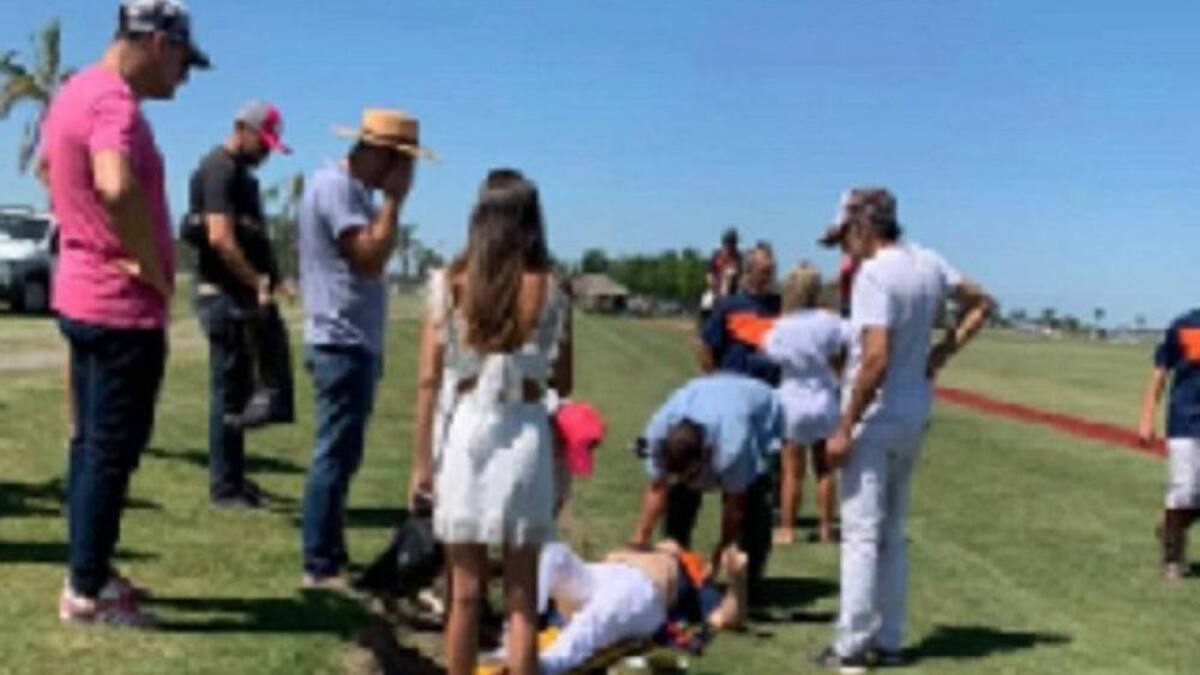 Fernando Burlando se accidentó jugando al polo