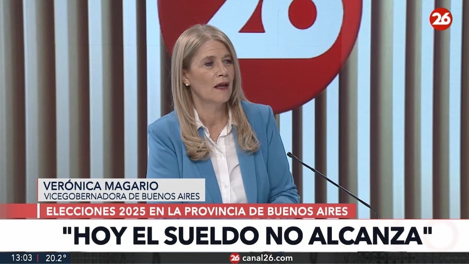 Verónica Magario en Canal 26.