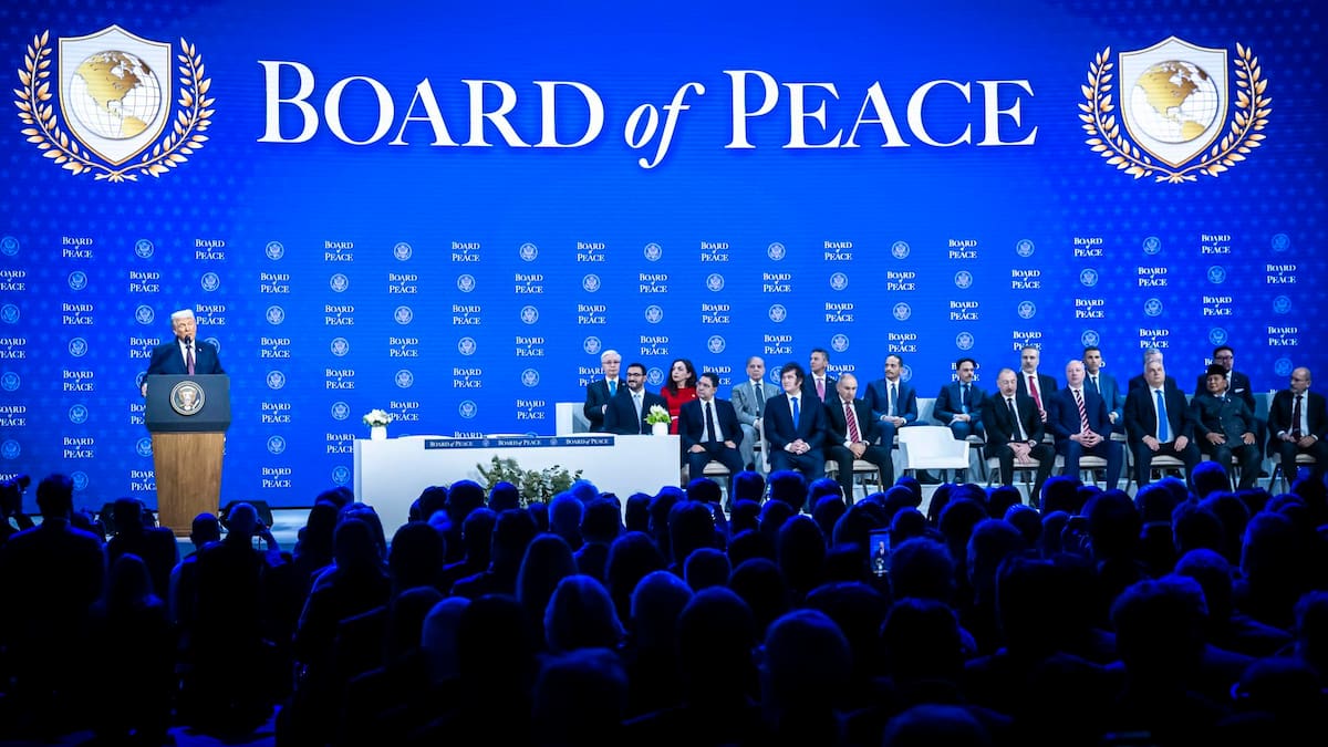 Donald Trump en la presentación del Consejo de Paz en Davos.
