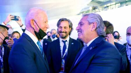 Alberto Fernández y Joe Biden, foto NA
