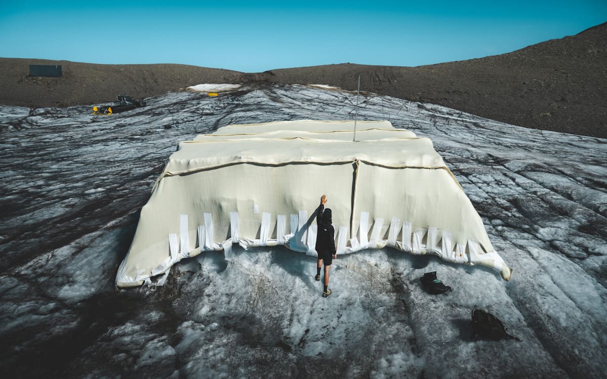 Glaciar; experimento; Alpes; Suiza; cambio climático.