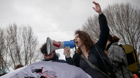Protestas en París. Foto: Télam
