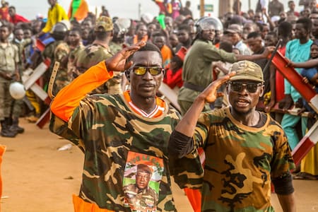 Manifestaciones en Níger contra Francia. Foto: Reuters.