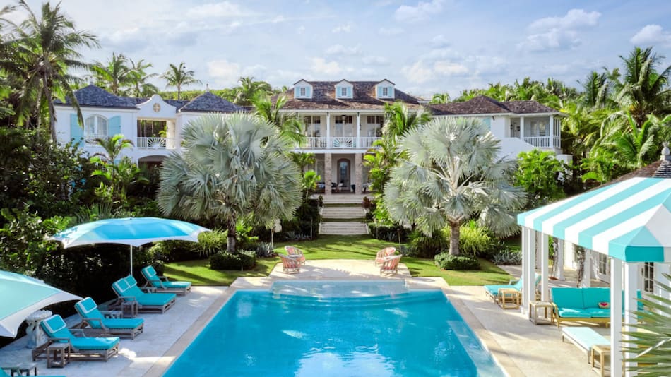 La lujosa mansión que alquiló Taylor Swift en las Bahamas. Foto rosalitahouse.com
