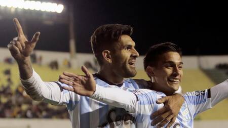 Festejo de Atlético Tucumán en la Copa Libertadores (Reuters)