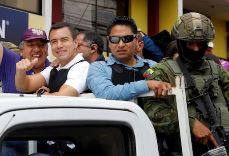 Daniel Noboa en Quito. Foto: Reuters.