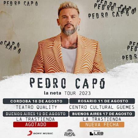 Pedro Capó en Argentina. Foto: prensa.