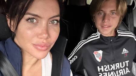 Wanda Nara y Valentino López. Foto: Instagram.