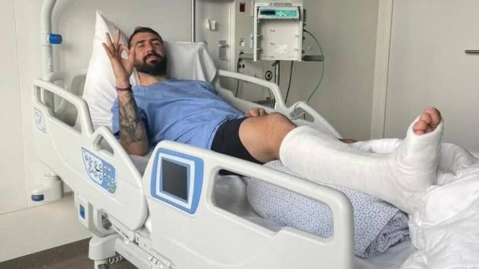 Lucas Pratto operado en Holanda, foto Instagram.