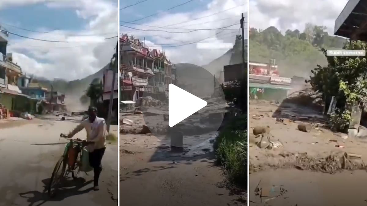 Las imágenes de la llegada de la riada en Nepal.