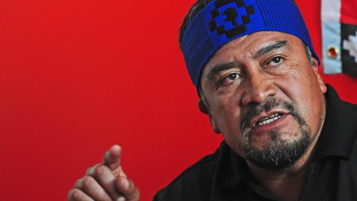 Héctor Llaitul, líder radical mapuche. Foto: La Tercera.