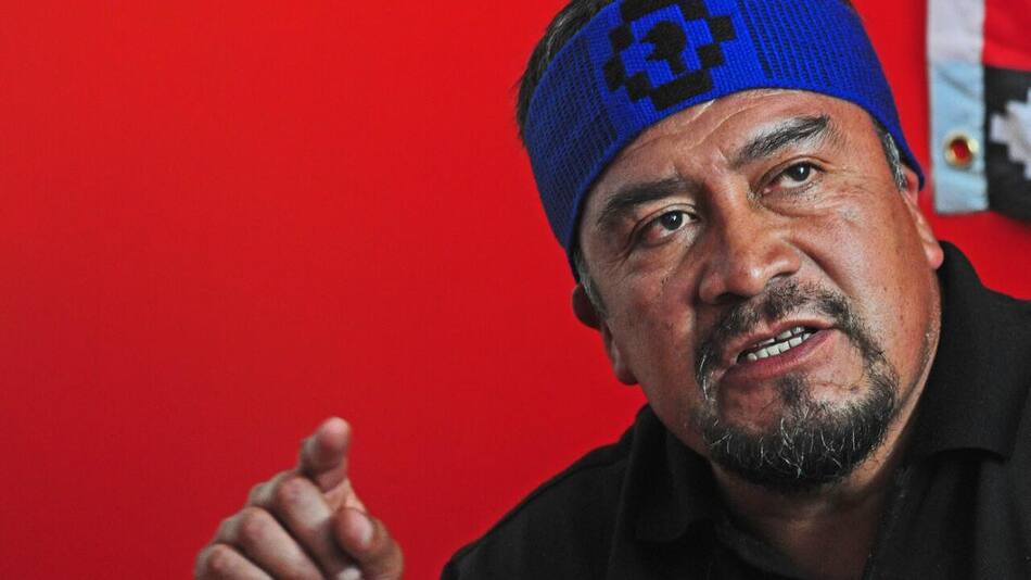 Héctor Llaitul, líder radical mapuche. Foto: La Tercera.