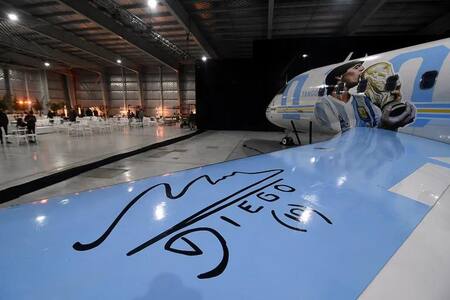Avión Maradona. Foto: NA