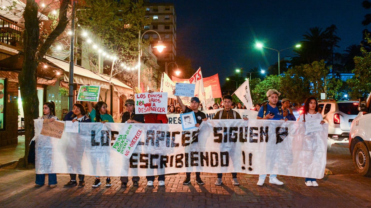 Marcha por la noche de los lápices. Foto: Télam.