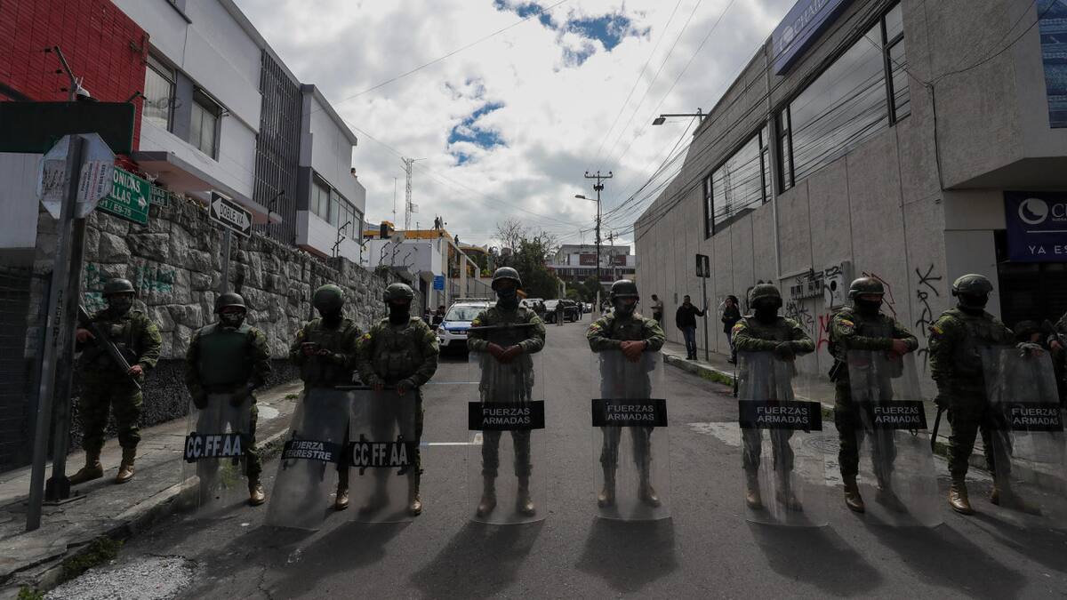 Ecuador militarizada por las protestas. Foto: EFE