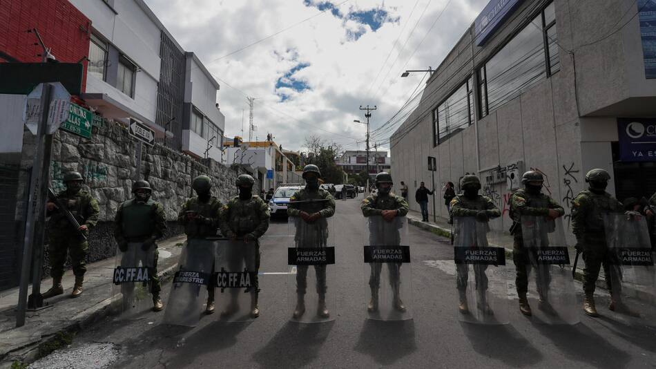 Ecuador militarizada por las protestas. Foto: EFE
