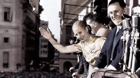 Evita y Juan Domingo Perón. Foto: archivo.