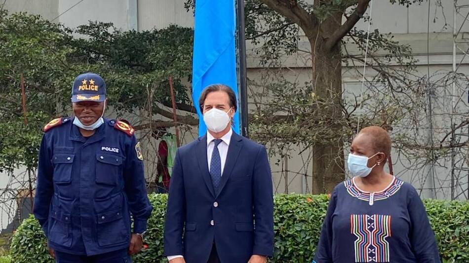 Luis Lacalle Pou, presidente de Uruguay en el Congo