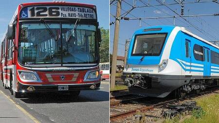 Colectivos y trenes - transportes