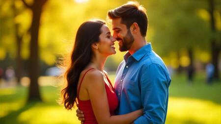 Reconciliación, pareja, novios, felices. Foto: Freepik AI.