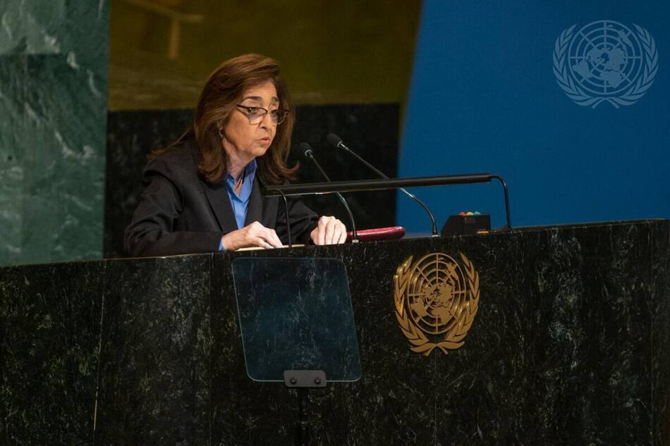María del Carmen Squeff, Representante Permanente de Argentina ante las Naciones Unidas. Foto: ONU/Cia Pak.