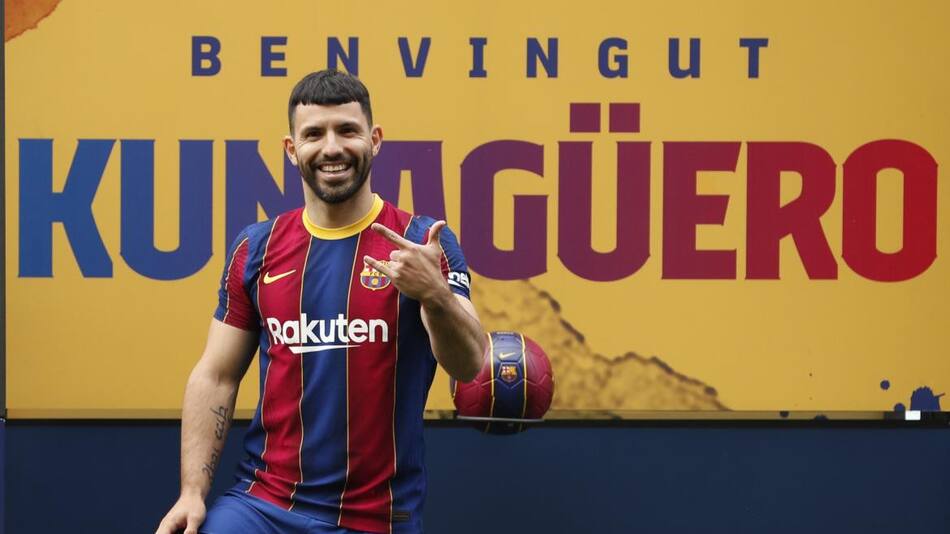 Sergio Agüero en el Barcelona, REUTERS