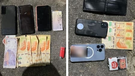 Los celulares robados en el recital de Tan Biónica. Foto: X @gabrieliezzi.