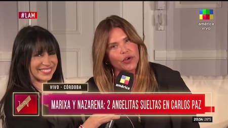 Marixa Balli y Nazarena Vélez en LAM. Foto: captura video