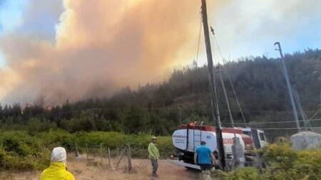 Incendios en El Hoyo. Foto: NA.