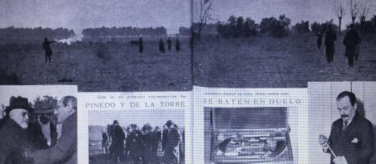 Duelo entre Lisandro de la Torre y Federico Pinedo. A pesar de que los lances de honor estaban prohibidos, tuvo su cobertura periodística
