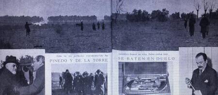 Duelo entre Lisandro de la Torre y Federico Pinedo. A pesar de que los lances de honor estaban prohibidos, tuvo su cobertura periodística