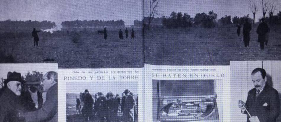 Duelo entre Lisandro de la Torre y Federico Pinedo. A pesar de que los lances de honor estaban prohibidos, tuvo su cobertura periodística