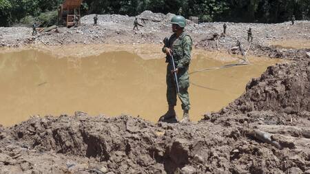 Amazonía de Ecuador, minería ilegal. Foto: EFE