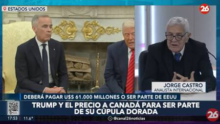 Jorge Castro sobre la disputa entre Canadá y Estados Unidos por la "cúpula dorada". Foto: Captura de video.