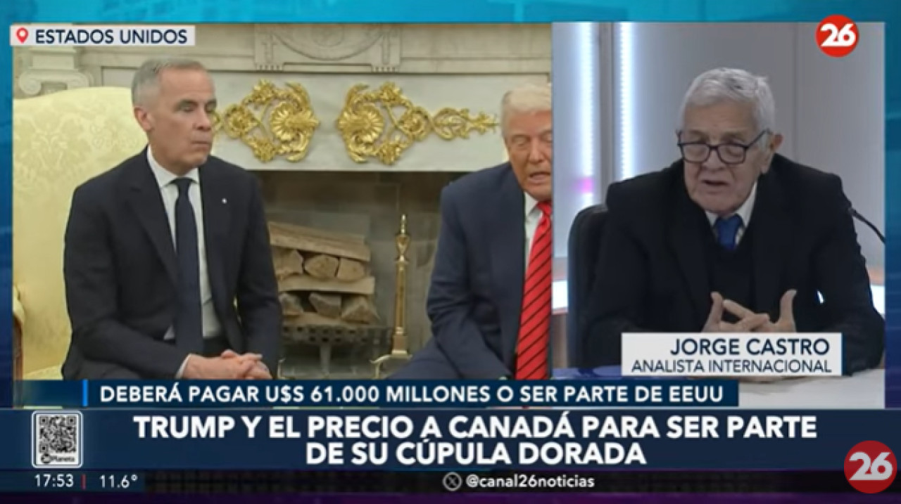 Jorge Castro sobre la disputa entre Canadá y Estados Unidos por la "cúpula dorada". Foto: Captura de video.
