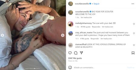 Bruce junto a su hija Scout LaRue Willis. Foto: Instagram.