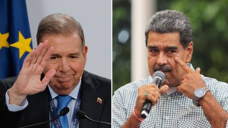 Edmundo González y Nicolás Maduro, Venezuela. Fotos: EFE