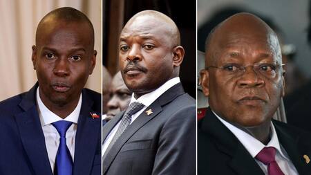 Jovenel Moïse, Pierre Nkurunziza y John Pombe Joseph Magufuli